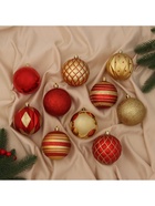 Ёлочные игрушки «Империал», шары новогодние, набор 20 шт., d=7.5 см, красно - золотой - Фото 2