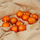 Набор шаров пластик d-5,5 см, 24 шт "Снежинка в завитках" оранжевый - Фото 1