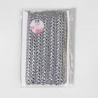 Тесьма декоративная «Самоса», 18 мм, 9.1±0.5 м, серая - Фото 3