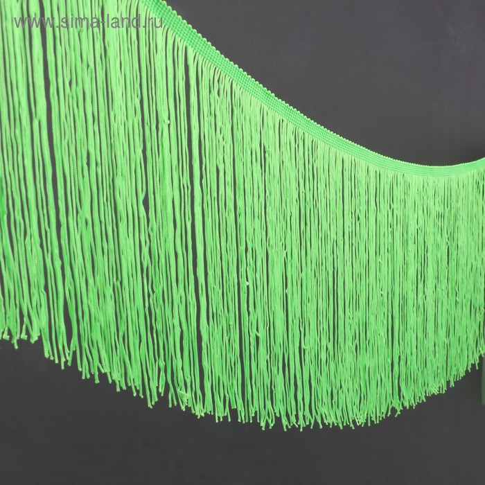 Тесьма декоративная «Бахрома», 20 см, 5 ± 1 м, цвет салатовый - Фото 1