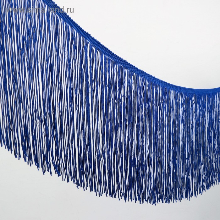 Тесьма декоративная «Бахрома», 20 см, 5 ± 1 м, цвет синий - Фото 1