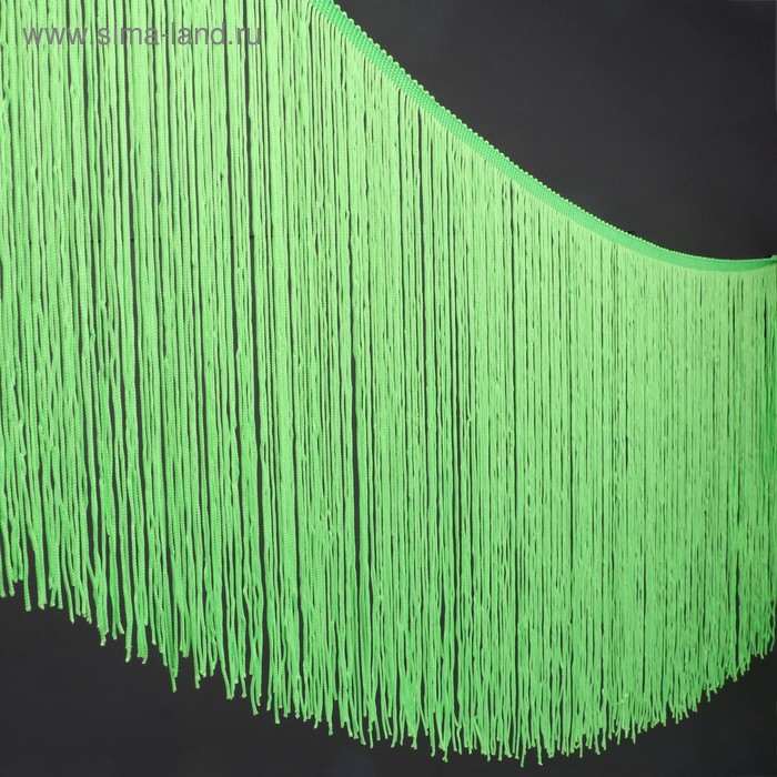 Тесьма декоративная «Бахрома», 30 см, 5 ± 1 м, цвет салатовый - Фото 1
