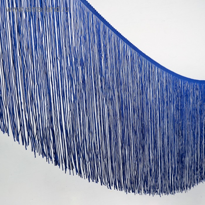 Тесьма декоративная «Бахрома», 30 см, 5 ± 1 м, цвет синий - Фото 1