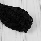 Тесьма декоративная «Волна», 10 мм, 10±1м, цвет чёрный - Фото 2
