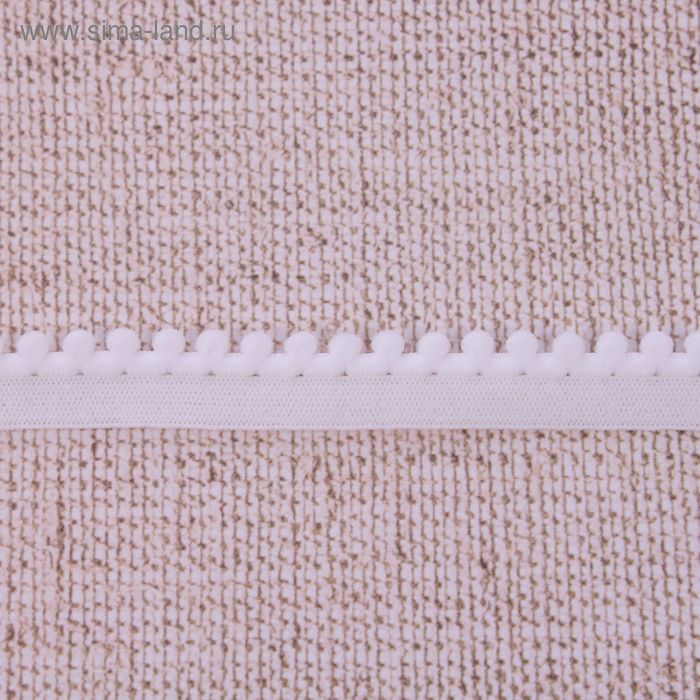 Резинка с обработанным краем, ширина 10мм, 10±1м, цвет белый