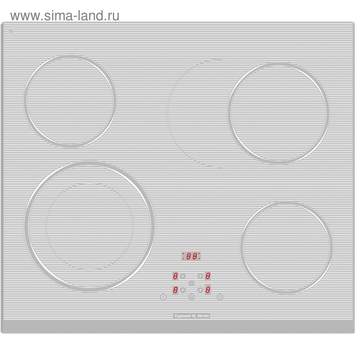 Варочная поверхность Zigmund & Shtain CNS 159.60, электрическая, 4 конфорки, сенсор, белая - Фото 1