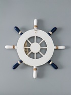 Декор настенный, панно «Штурвал с морской звездой», бело-синий, 33×33×2 см - Фото 3