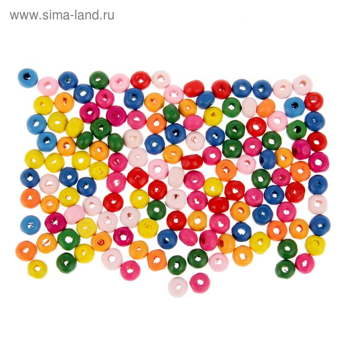 Декор для творчества дерево "Шарики цветные" 0,6х0,6 см (набор 12) гр - Фото 1