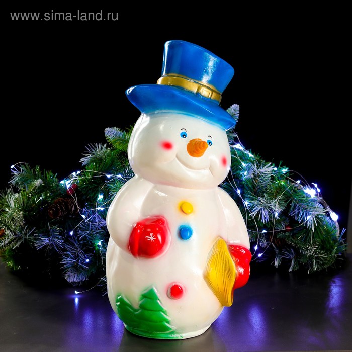 Статуэтка "Снеговик в шляпе" МИКС 30 × 26 × 54 см - Фото 1