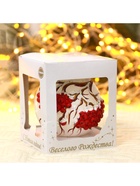 Ёлочный шар «Гроздья рябины» новогодний, d=9.5 см - Фото 3