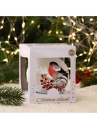 Ёлочный шар «Снегирь на ветке», d=9.5 см, МИКС - Фото 3