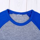 Комплект для мальчика (футболка, бриджи), рост 110-116 см, цвет меланж/синий (арт. 002-M_Д) - Фото 2