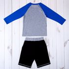 Комплект для мальчика (футболка, бриджи), рост 122-128 см, цвет меланж/синий (арт. 002-M_Д) - Фото 6
