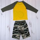 Комплект для мальчика (футболка, бриджи), рост 134-140 см, цвет жёлтый/серый (арт. 002-M_Д) - Фото 6