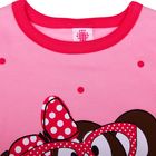 Пижама для девочки "Пижамная обезьянка" (фуфайка+брюки), рост 134-140 см (34), цвет розовый (арт. Р217898_Д) - Фото 3
