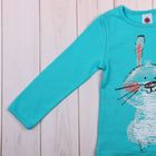 Пижама для девочки "Каляка кот" (фуфайка+брюки), рост 134-140 см (34), цвет изумруд (арт. Р217871_Д) - Фото 4
