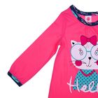 Сорочка для девочки "Кот в очках", рост 110-116 см (30), цвет розовый (арт. Р308490_Д) - Фото 3