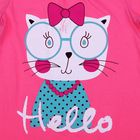 Сорочка для девочки "Кот в очках", рост 110-116 см (30), цвет розовый (арт. Р308490_Д) - Фото 4