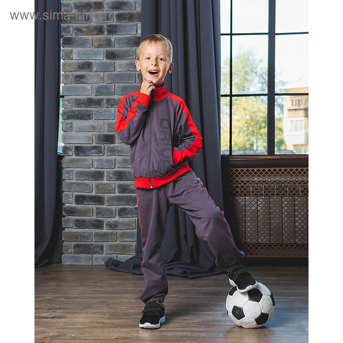 Комплект для мальчика (толстовка, брюки), рост 98-104 см, цвет чёрный (арт. 100-M_Д) - Фото 1