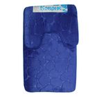 Набор ковриков для ванной и туалета Доляна «Галька, ракушки», 2 шт, 40×50, 50×80 см цвет синий - Фото 4