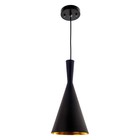 Светильник потолочный лофт "Каринтия" 1 лампа 40W E27 основание черный 19х19х100 см - Фото 1