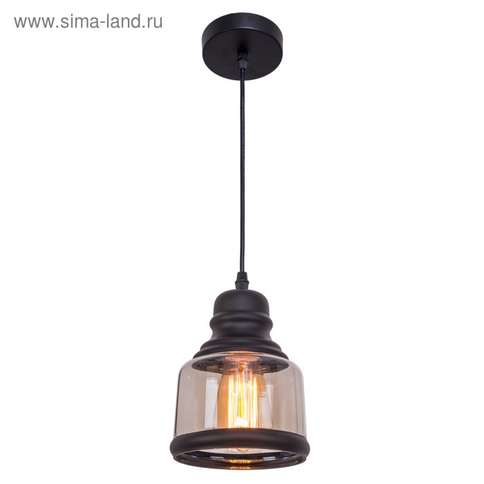 Светильник потолочный лофт "Тенея" 1 лампа 40W E27 основание черный - Фото 1