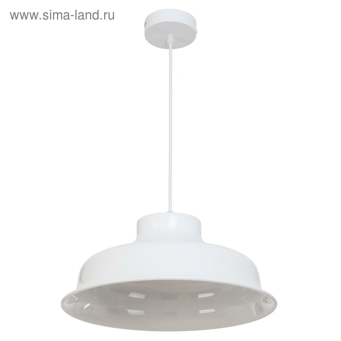Светильник потолочный лофт "Верия" 1 лампа 60W E27 основание белый 37,5х37,5х90 см - Фото 1