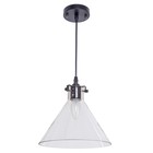 Светильник потолочный лофт "Малья" 1 лампа 60W E27 основание черный 23,5х23,5х70 см - Фото 1