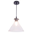Светильник потолочный лофт "Малья" 1 лампа 60W E27 основание черный 23,5х23,5х70 см - Фото 2