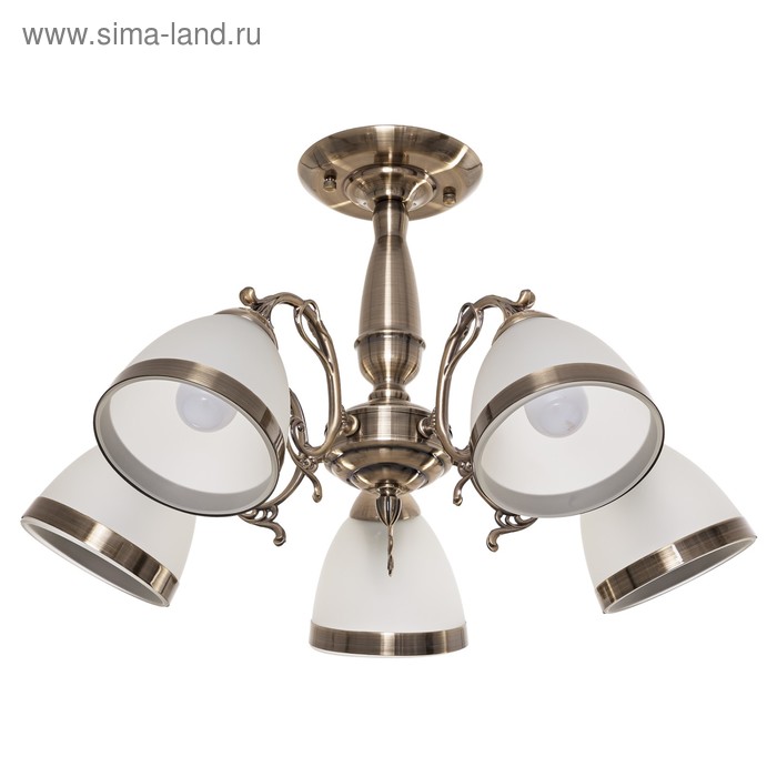 Люстра классика «Мадлен», 5 ламп, 60W E27, основание античная бронза - Фото 1