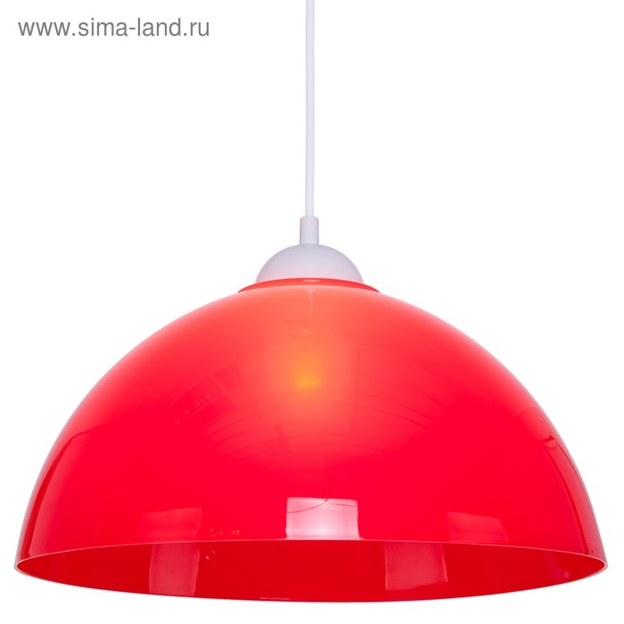 Светильник потолочный "Пион" 1 лампа 40W E27 красный 35х35х105 см - Фото 1