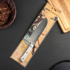 Нож кухонный Samura HARAKIRI, Сантоку, лезвие 17,5 см, белая рукоять - Фото 2