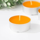 Набор чайных свечей ароматических в термоусадке "Апельсин", 3,8х1,6 см, 3,5 ч, 12 г, 20 штук - фото 8286885