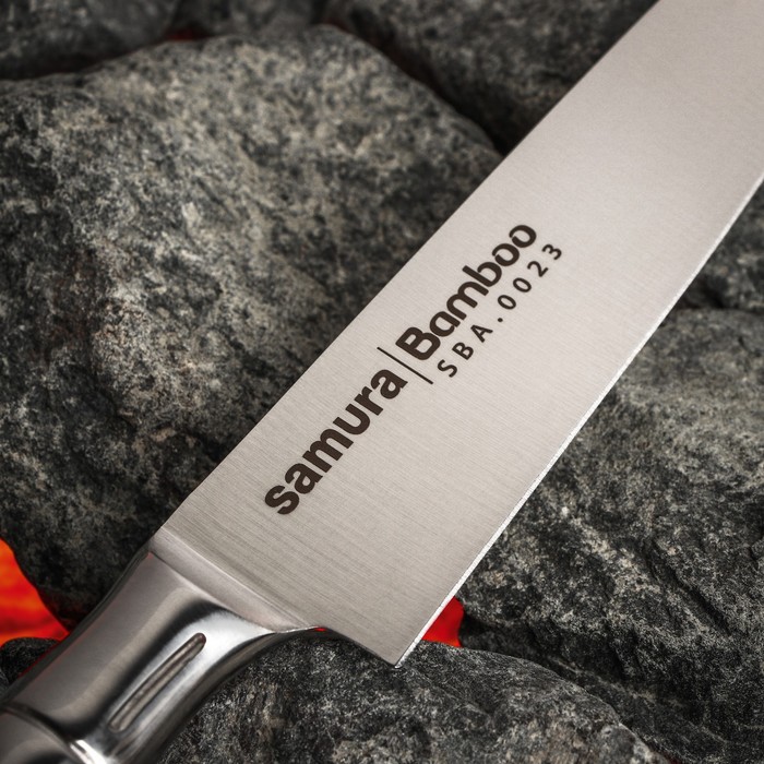 Нож кухонный Samura BAMBOO, универсальный, лезвие 15 см, стальная рукоять - фото 1908278233