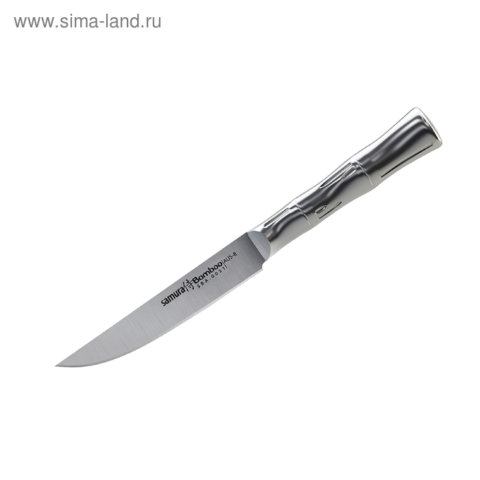 Нож для стейка Samura Bamboo, лезвие 12,5 см, сталь AUS-8 - Фото 1