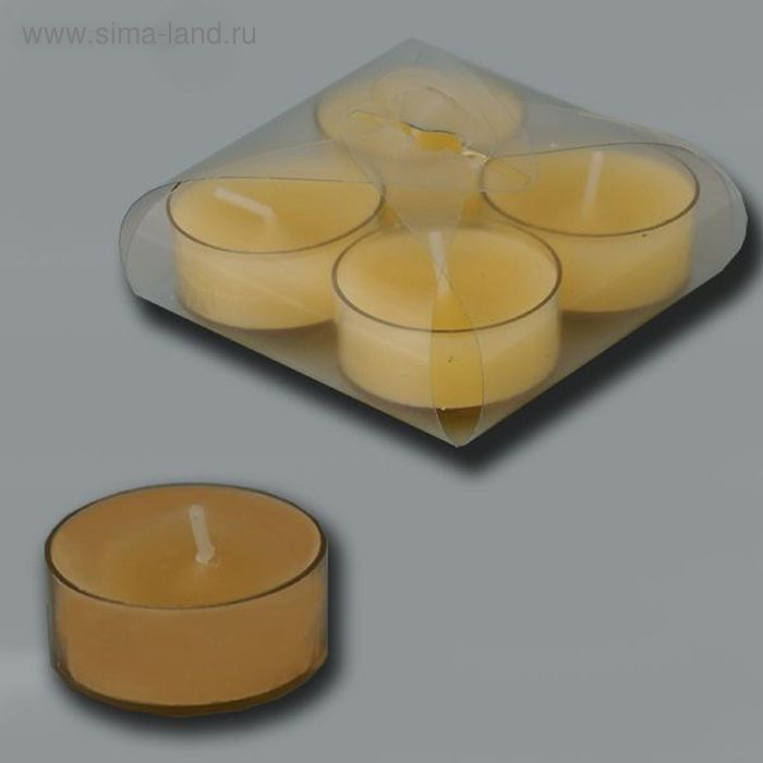 Набор чайных свечей ароматизированных «Персик», 4 штуки - Фото 1