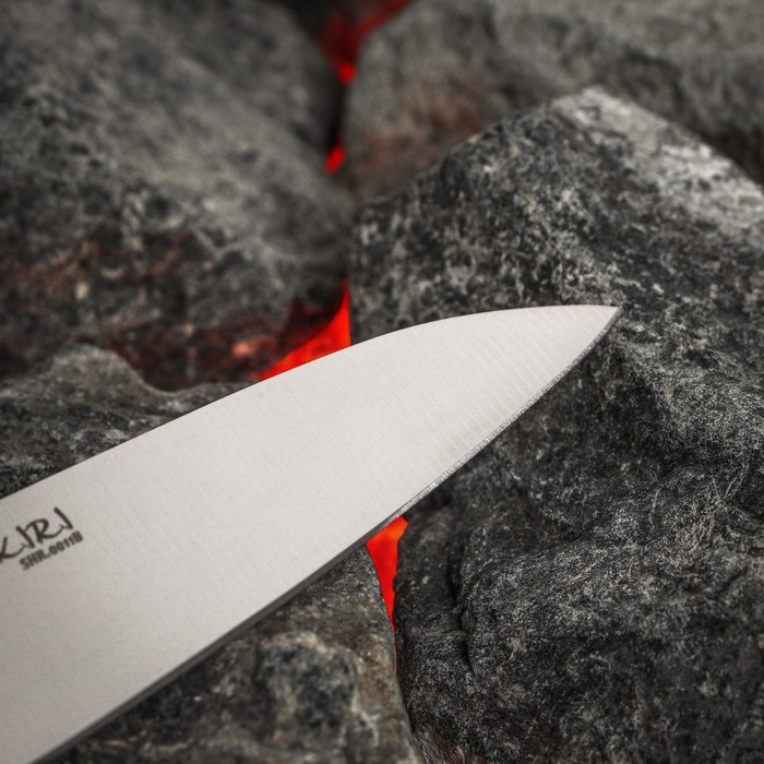 Нож кухонный Samura HARAKIRI, для овощей, лезвие 10 см, чёрная рукоять - фото 1908278247