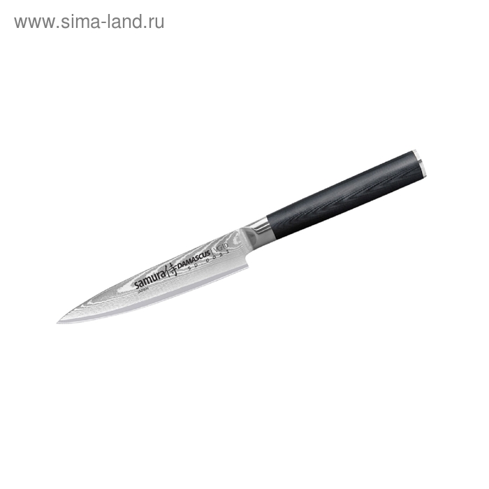 Нож кухонный 12,5 см Samura Damascus, универсальный - Фото 1