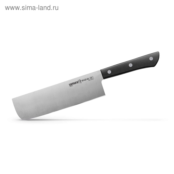 Нож кухонный "Samura HARAKIRI", лезвие 161 мм, чёрная рукоять - Фото 1