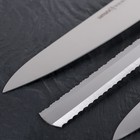 Набор кухонных ножей HаRаKIRI, 3 шт: лезвие 15 см, 18,5 см, 20,8 см, чёрная рукоять, сталь аUS-8 - Фото 3