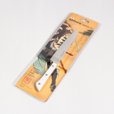 Нож кухонный Samura HARAKIRI, универсальный, лезвие 15 см, белая рукоять