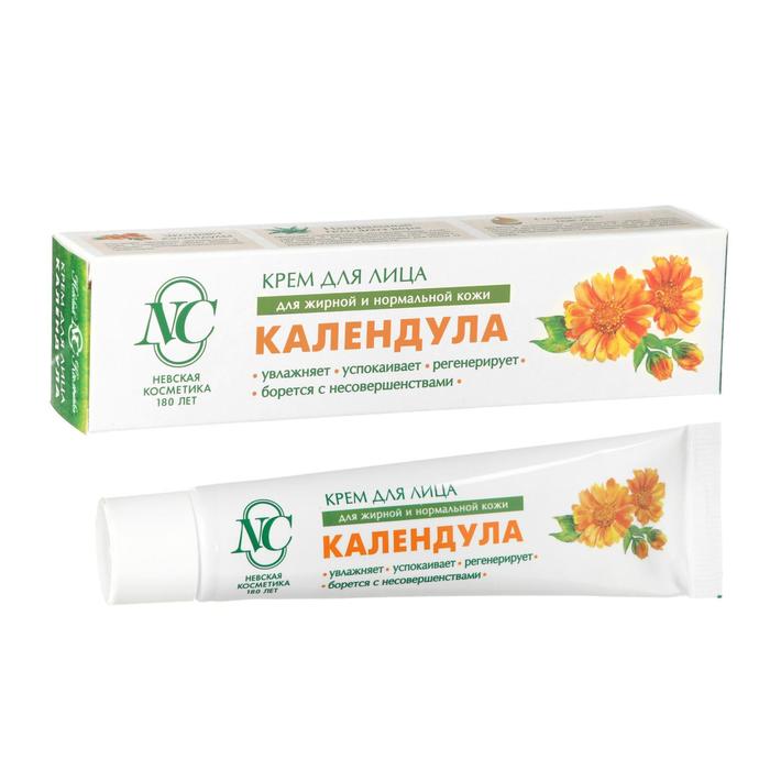 Крем для лица «Невская косметика», календула, увлажнение, уменьшение воспалений, матирование, 40 мл - Фото 1