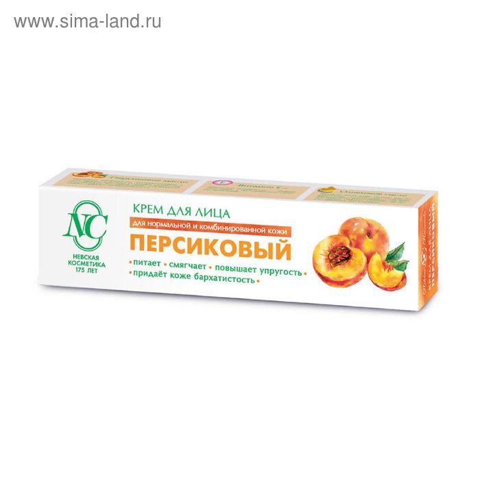 Крем для лица «Невская косметика», персиковый, питание, смягчение, повышение упругости, 40 мл - Фото 1