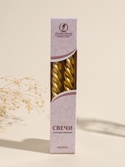 Набор свечей витых, 2.3×24.5 см, 5 ч, 50 г, 2 шт., золотой  (артикул 1575421)  большой выбор товаров оптом и в розницу по низким ценам с доставкой