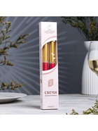 Набор свечей античных, 2.3×24.5 см, 5 ч, 55 г, 2 шт. золотисто-рубиновый - фото 67922783