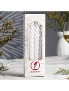 Набор свечей витых, 2.3×24.5 см, 5 ч, 50 г, 4 шт., белый - Фото 3