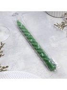 Свеча витая, 2.3×24.5 см, 5 ч, 50 г, тёмно-зелёная - Фото 3