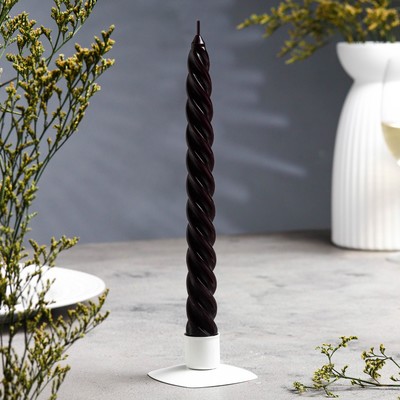 Свеча витая, 2.3×24.5 см, 5 ч, 50 г, чёрная
