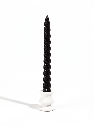Свеча витая, 2.3×24.5 см, 5 ч, 50 г, чёрная