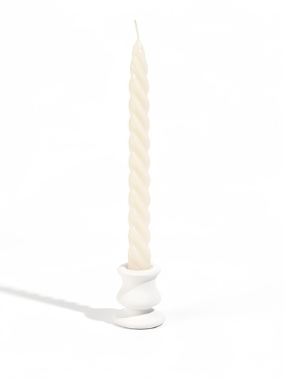 Свеча витая, 2.3×24.5 см, 5 ч, 50 г, слоновая кость